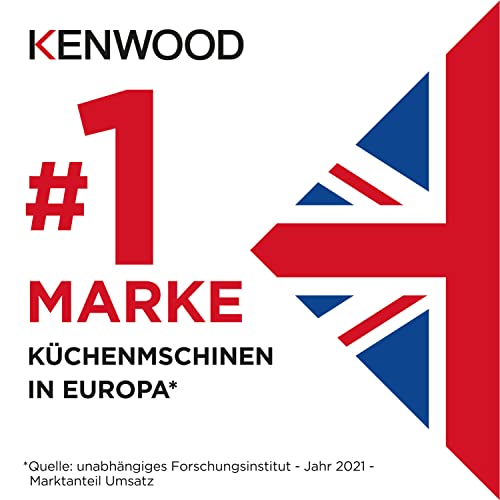 Kenwood Titanium Chef Baker KVL85.424SI Küchenmaschine mit integrierter Waage, inkl. 4-teiligem Patisserie-Set, 7 L und 5L Rührschüssel, stufenloser Geschwindigkeitsregler, 1200 W, Silber