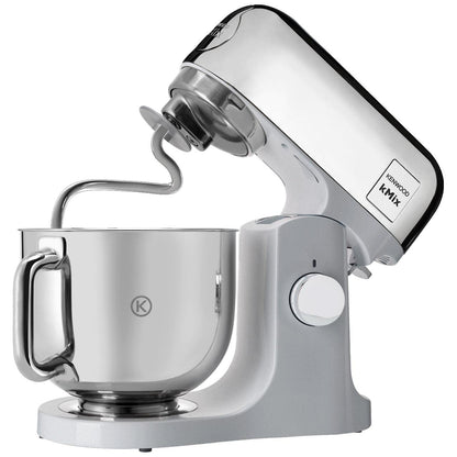 Kenwood kMix Editions KMX760CH Küchenmaschine, 5 l Edelstahl Schüssel, Safe-Use-Sicherheitssystem, Metallgehäuse, 1000 Watt, inkl. 3-Teiligem Patisserie-Set und Spritzschutz, Chrom