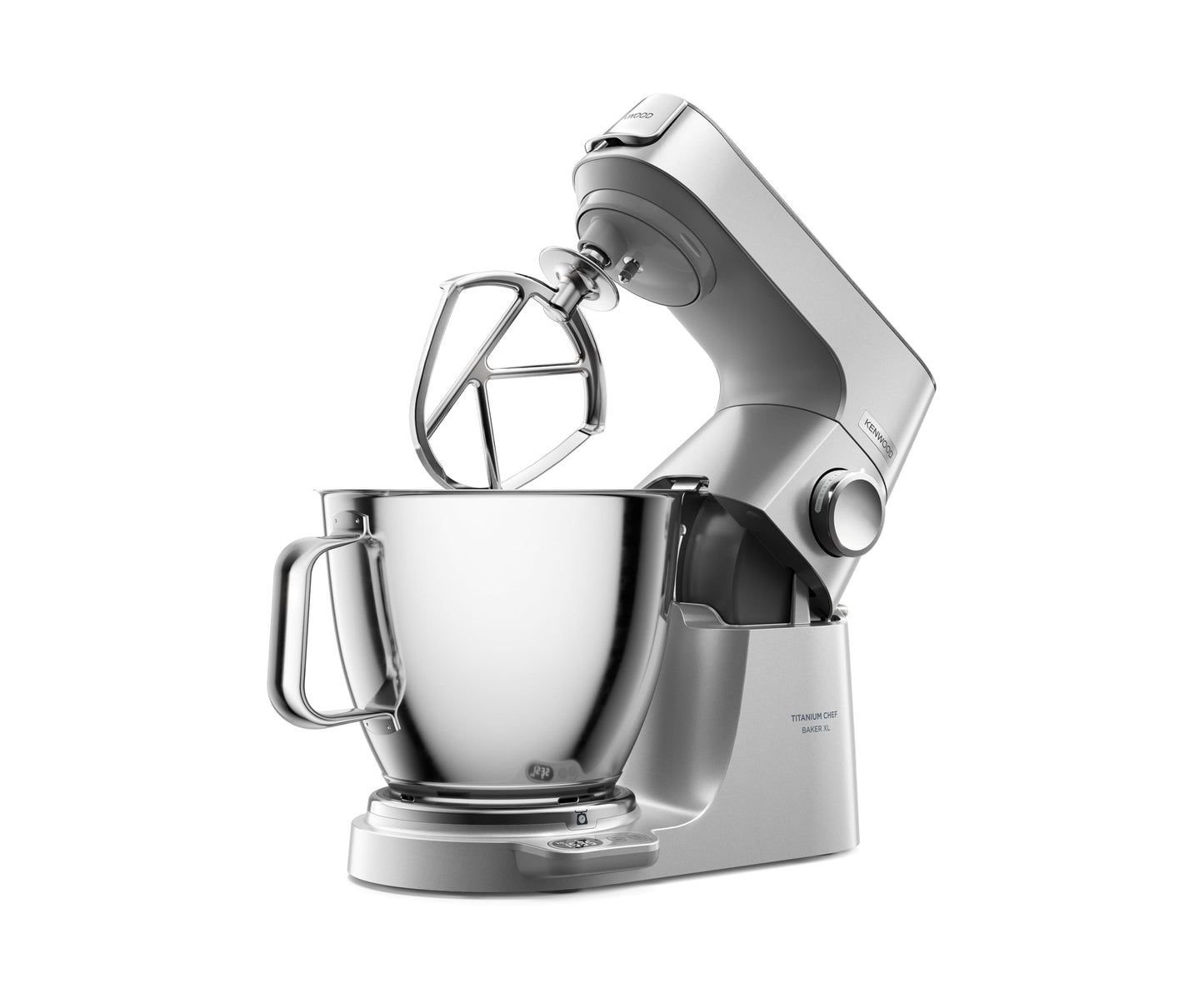 Kenwood Küchenmaschine Titanium Chef Baker XL KVL85.224SI, Küchenmaschine mit Waage, 7L & 5L Edelstahlschüssel, inkl. 6-teiligem Patisserie-Set, Mixaufsatz & Fleischwolf, 1200W, Silber