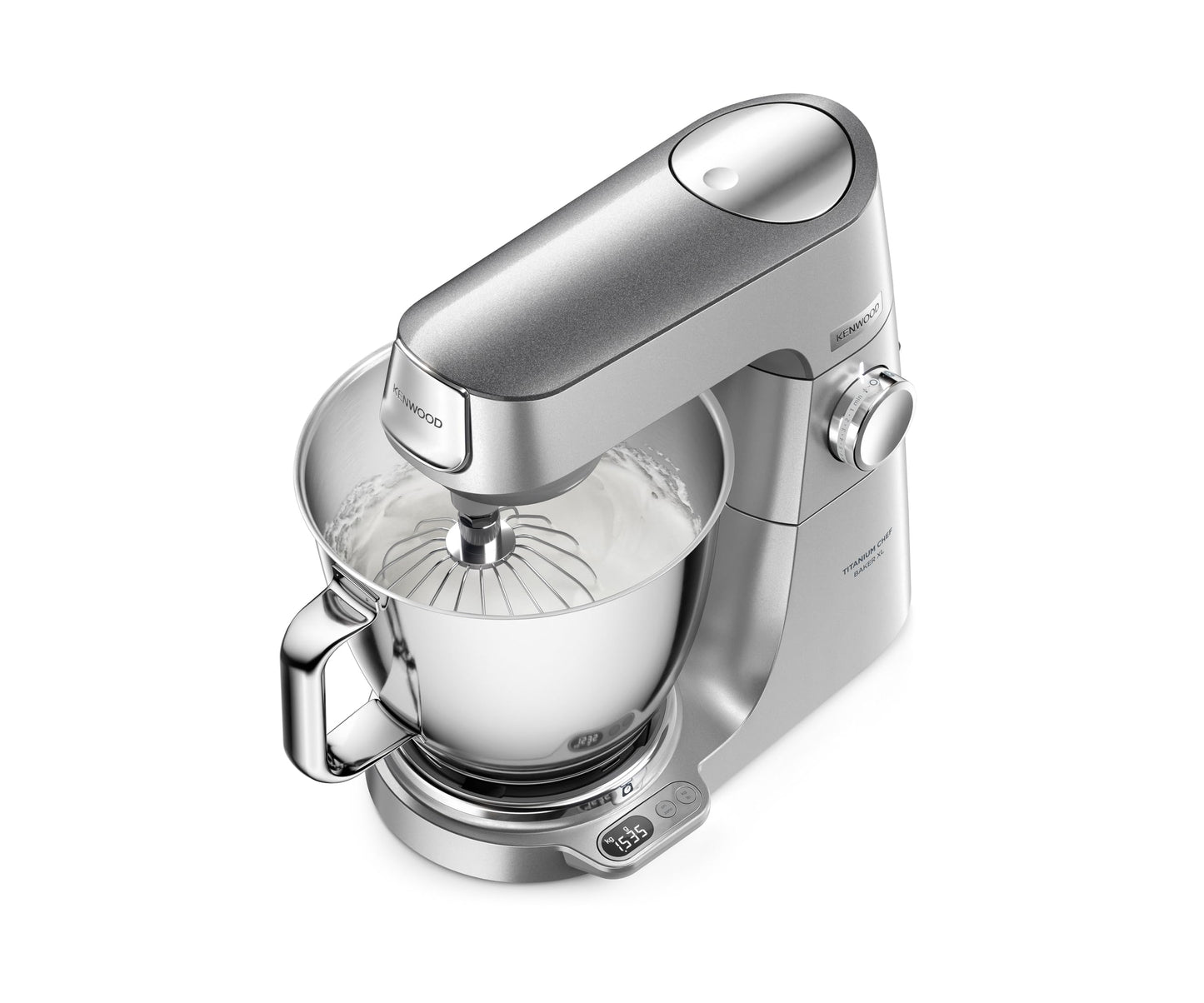 Kenwood Küchenmaschine Titanium Chef Baker XL KVL85.224SI, Küchenmaschine mit Waage, 7L & 5L Edelstahlschüssel, inkl. 6-teiligem Patisserie-Set, Mixaufsatz & Fleischwolf, 1200W, Silber