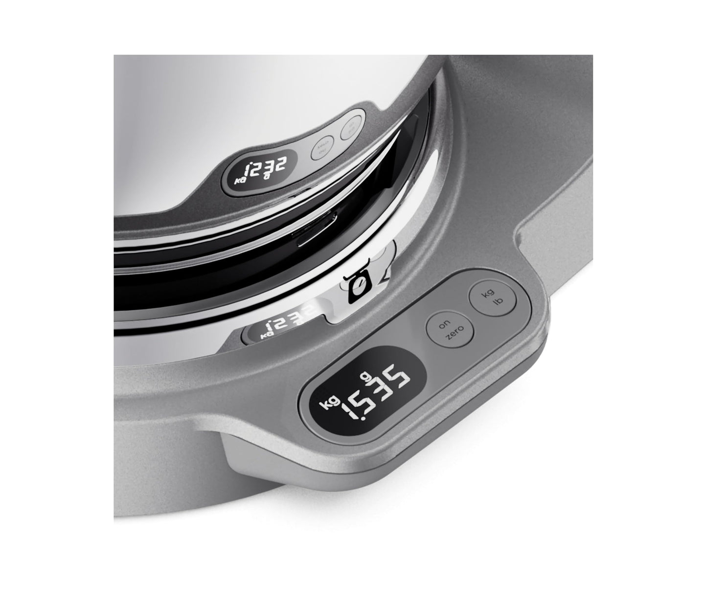 Kenwood Küchenmaschine Titanium Chef Baker XL KVL85.224SI, Küchenmaschine mit Waage, 7L & 5L Edelstahlschüssel, inkl. 6-teiligem Patisserie-Set, Mixaufsatz & Fleischwolf, 1200W, Silber