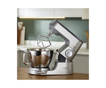 Kenwood Küchenmaschine Titanium Chef Baker XL KVL85.224SI, Küchenmaschine mit Waage, 7L & 5L Edelstahlschüssel, inkl. 6-teiligem Patisserie-Set, Mixaufsatz & Fleischwolf, 1200W, Silber