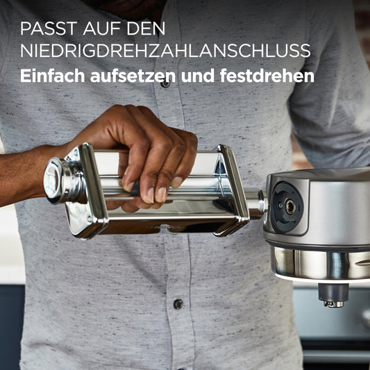 Kenwood Titanium Chef Baker KVC85.004SI Küchenmaschine mit integrierter Waage & Pasta-Set MAX980ME Zubehör für Kenwood Küchenmaschinen
