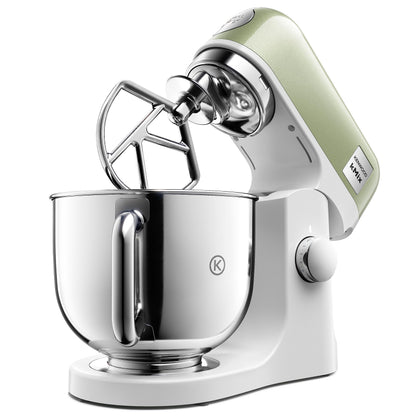 Kenwood kMix Editions KMX760GR Küchenmaschine, 5 l Edelstahl Schüssel, Safe-Use-Sicherheitssystem, Metallgehäuse, 1000 Watt, inkl. 3-Teiligem Patisserie-Set und Spritzschutz, Grün Metallic