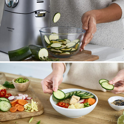 Kenwood Titanium Chef Baker KVC85.004SI Küchenmaschine mit integrierter Waage & Schnitzelwerk AT340, Zubehör für Kenwood Küchenmaschinen