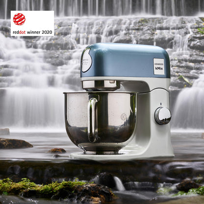 Kenwood kMix Editions KMX760BL Küchenmaschine, 5 l Edelstahl Schüssel, Safe-Use-Sicherheitssystem, Metallgehäuse, 1000 Watt, inkl. 3-Teiligem Patisserie-Set und Spritzschutz, Blau Metallic