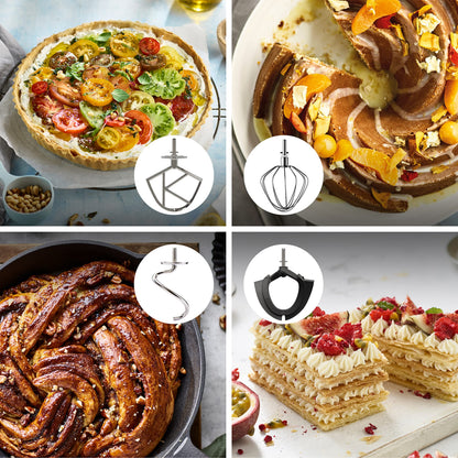 Kenwood Titanium Chef Baker KVC85.004SI Küchenmaschine mit integrierter Waage, inkl. 3-teiligem Patisserie-Set, 5 L und 3,5 L Rührschüssel, stufenloser Geschwindigkeitsregler, 1200 W, Silber